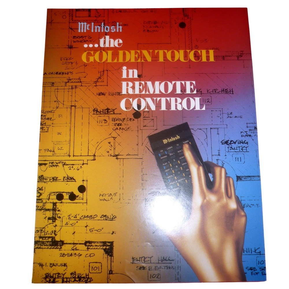 Vintage McIntosh CR7 CR8 Remote Control System Original Foldout Brochure